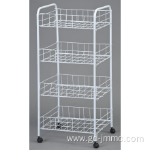 4 Tier metal rolling cart